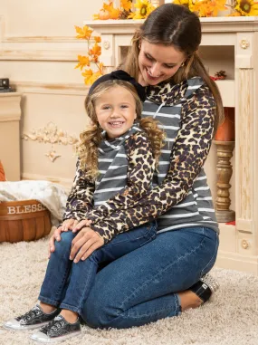 Mommy and Me Leopard Raglan Hoodie