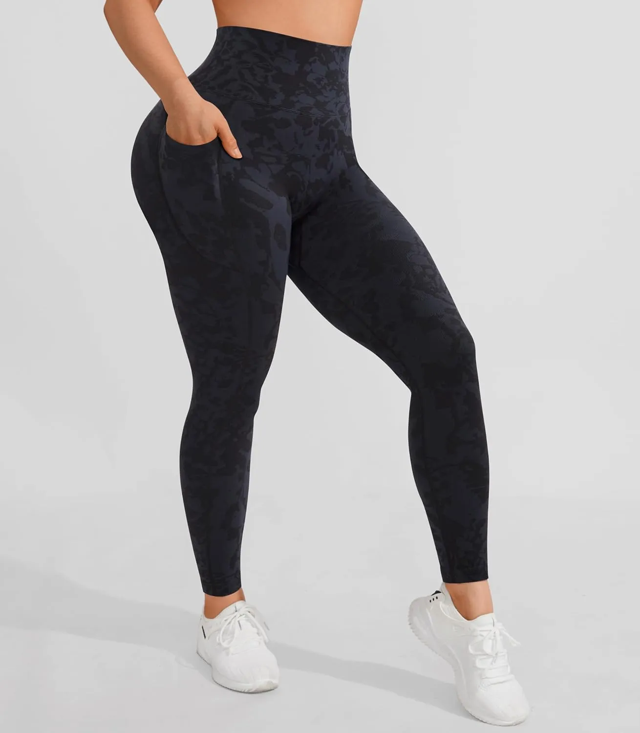 OMKAGI Women Scrunch Butt Lifting Leggings with Pockets Compression High Waisted Gym Workout Leggings