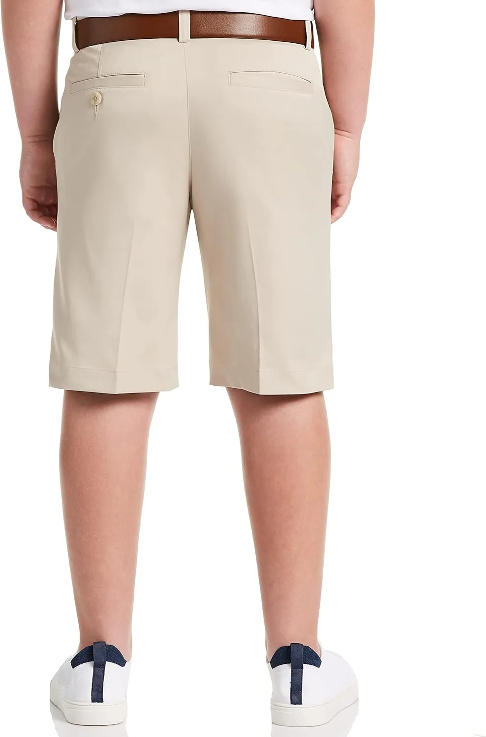 PGA TOUR Boys' 7" Flat Front Golf Shorts with Comfort Waistband, Moisture-Wicking, Sun Protection, 360 Stretch