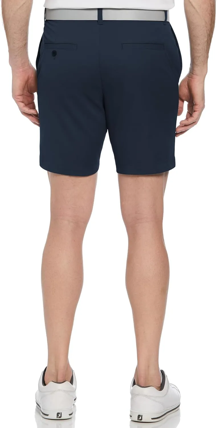PGA TOUR Men's 7” Flat Front Performance Golf Shorts with Stretch Active Waistband, Moisture-Wicking, Sun Protection