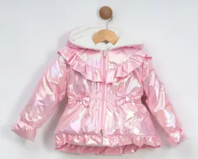 Pink Pearlised Padded Coat