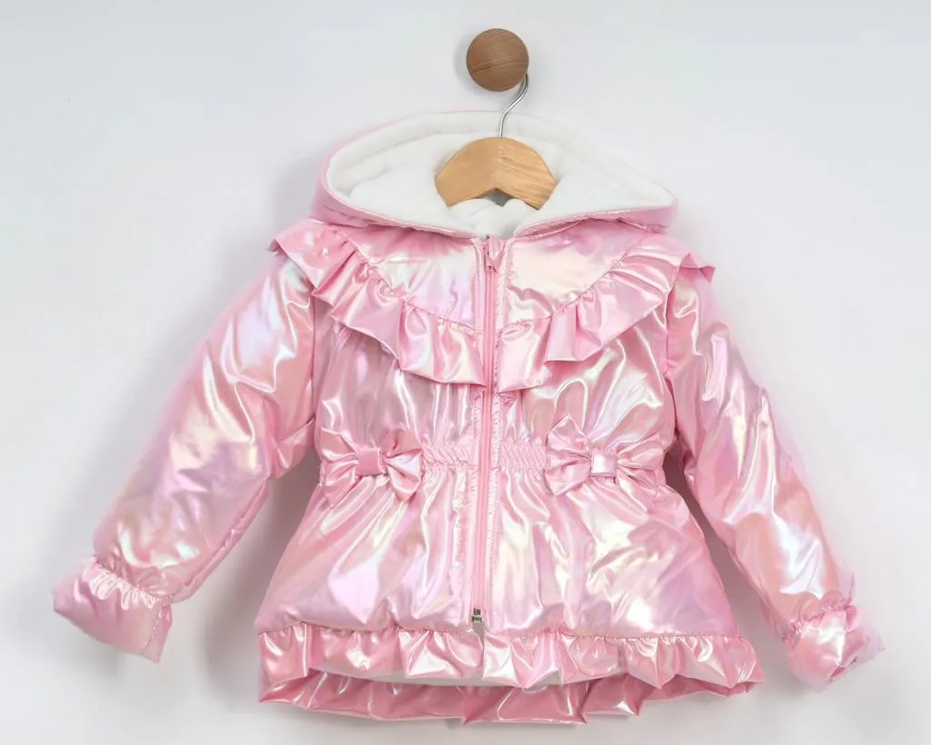 Pink Pearlised Padded Coat