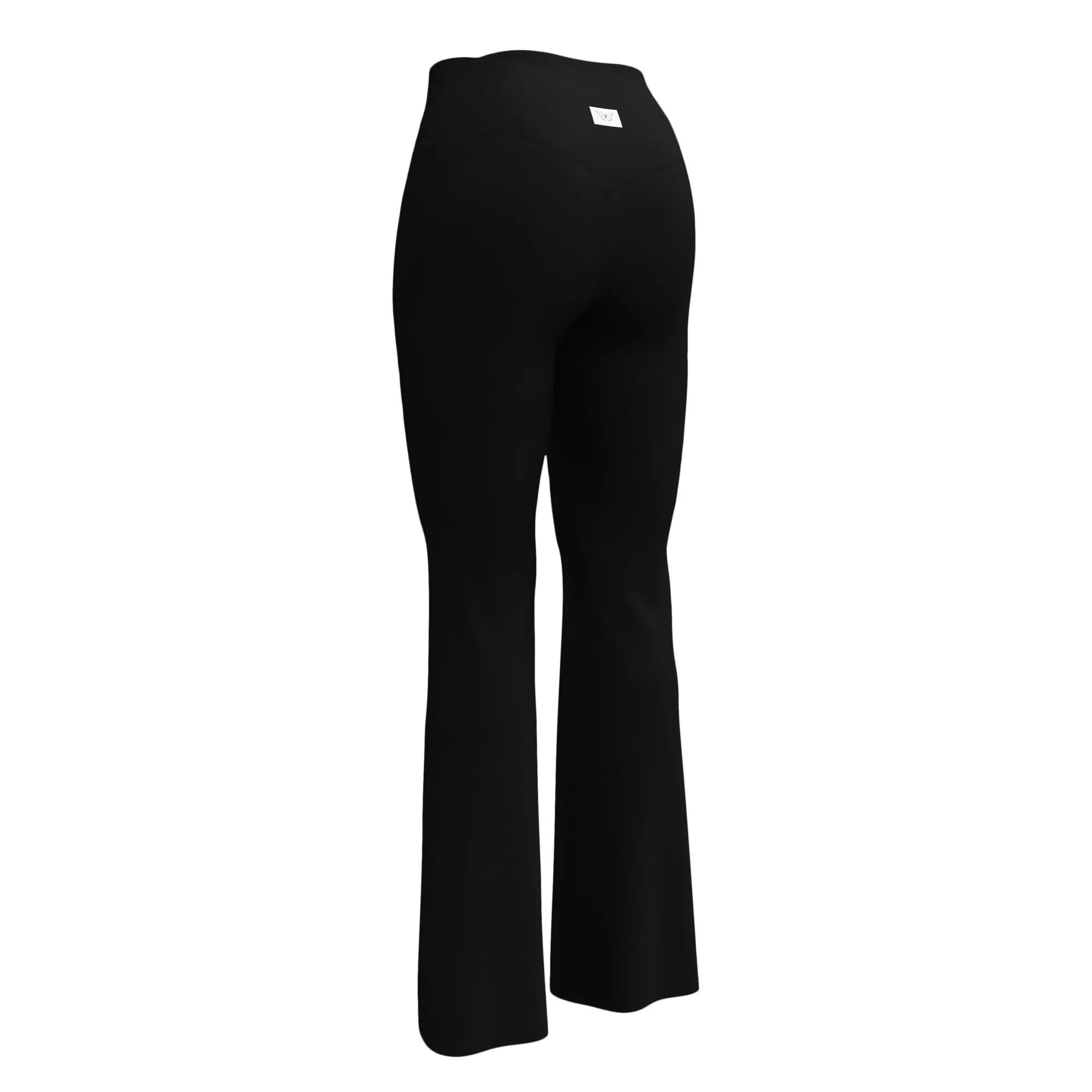 Queen Swish Elegant All Black Flare Leggings