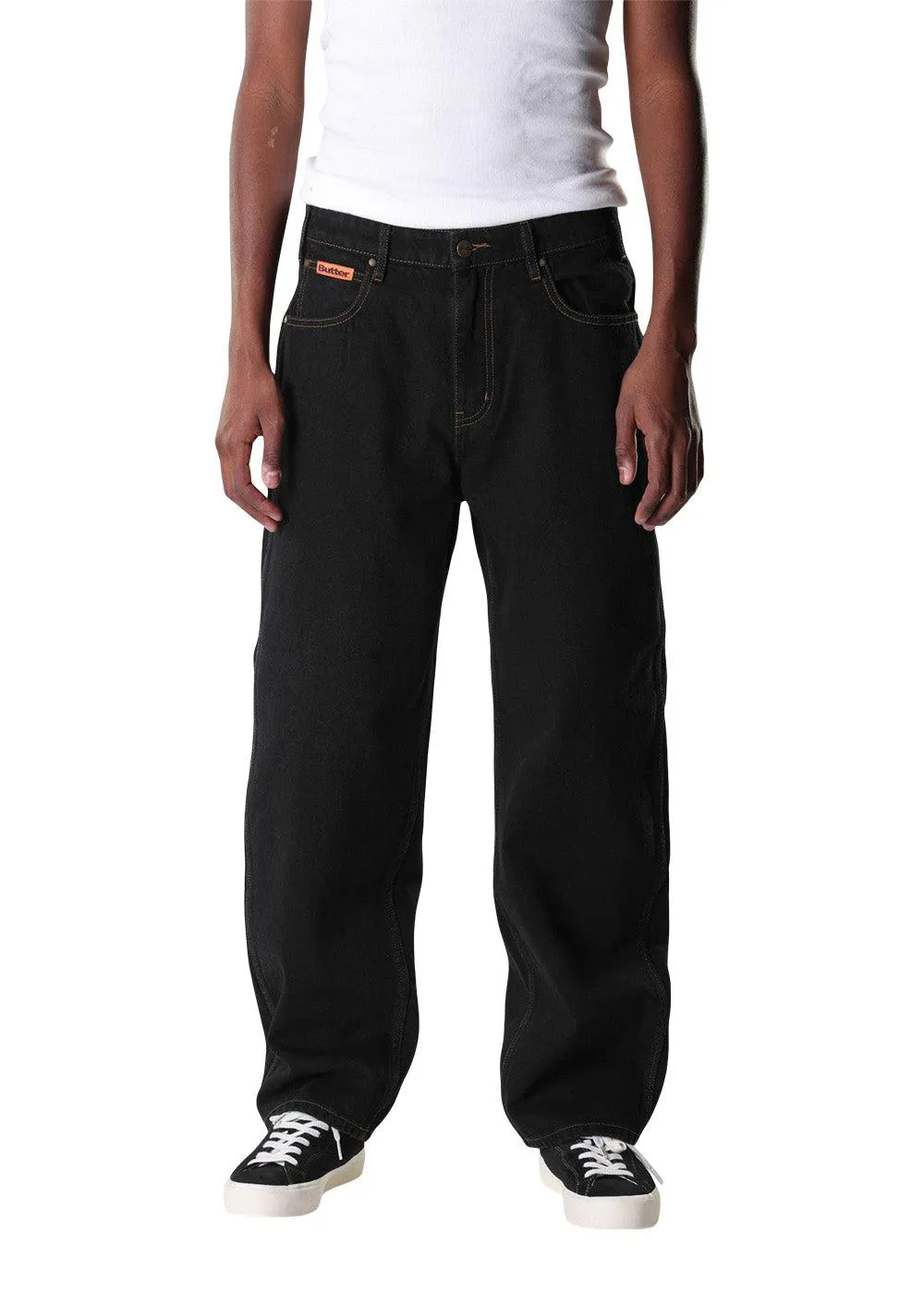 Relaxed denim jeans - Washed Black