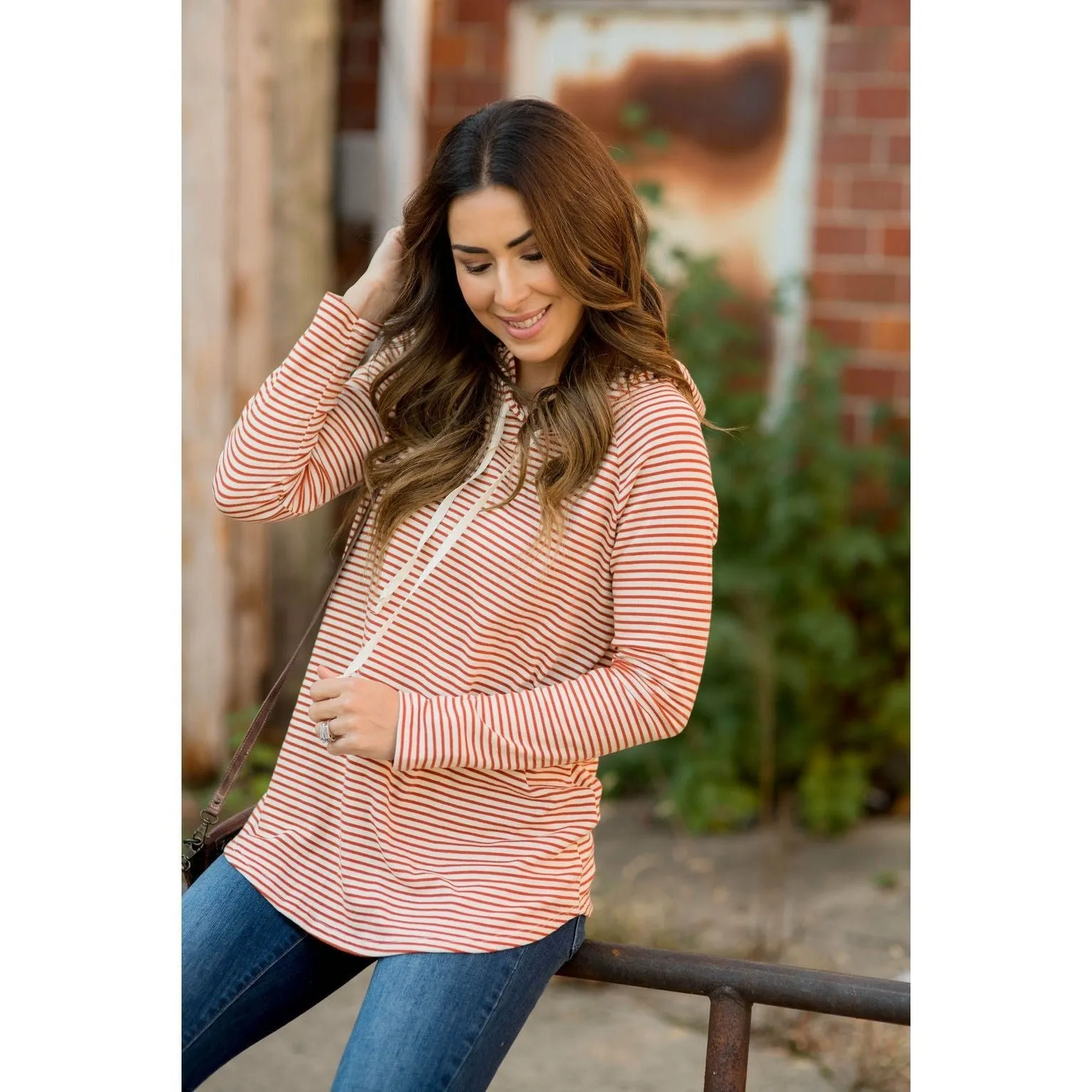 Striped Basic Hoodie