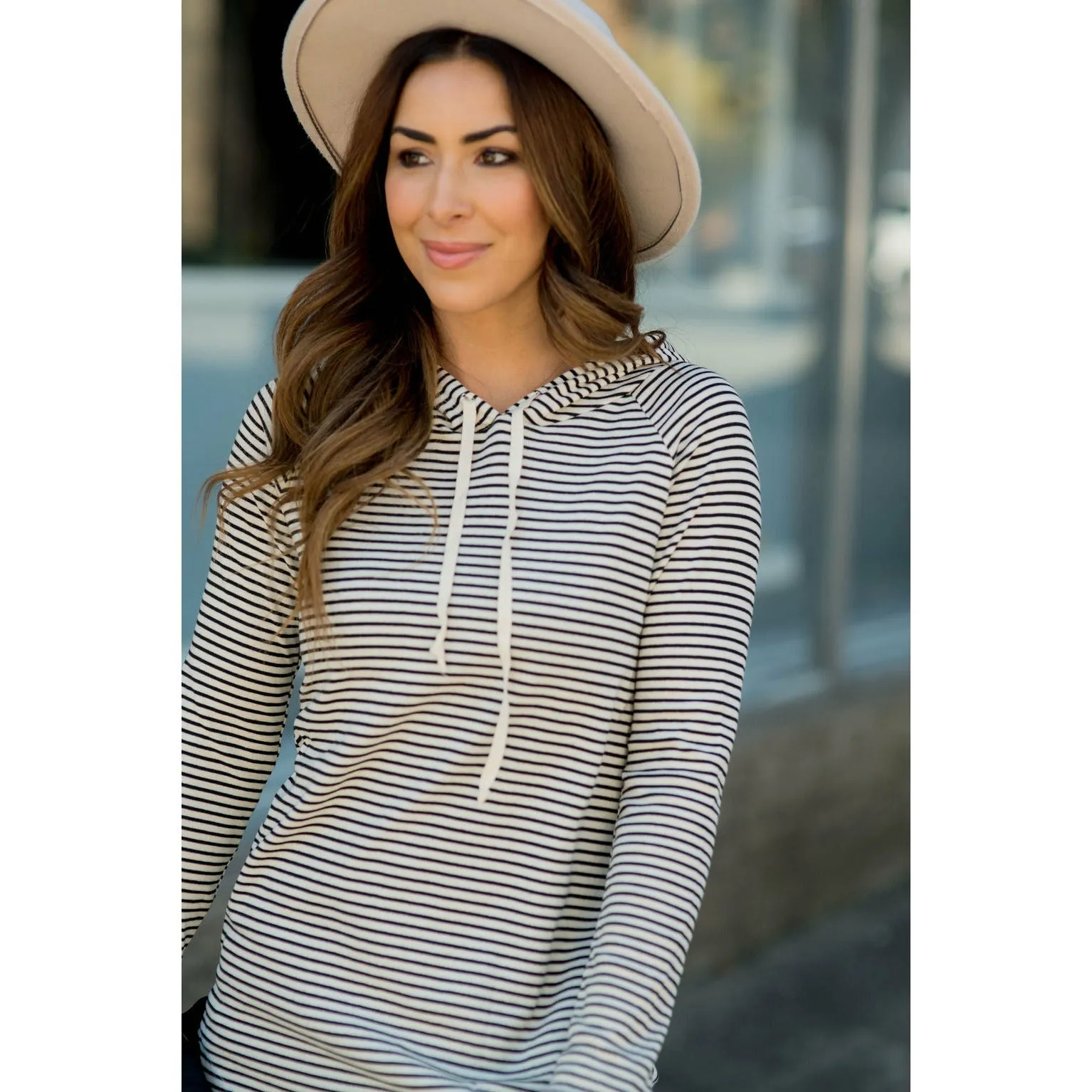 Striped Basic Hoodie