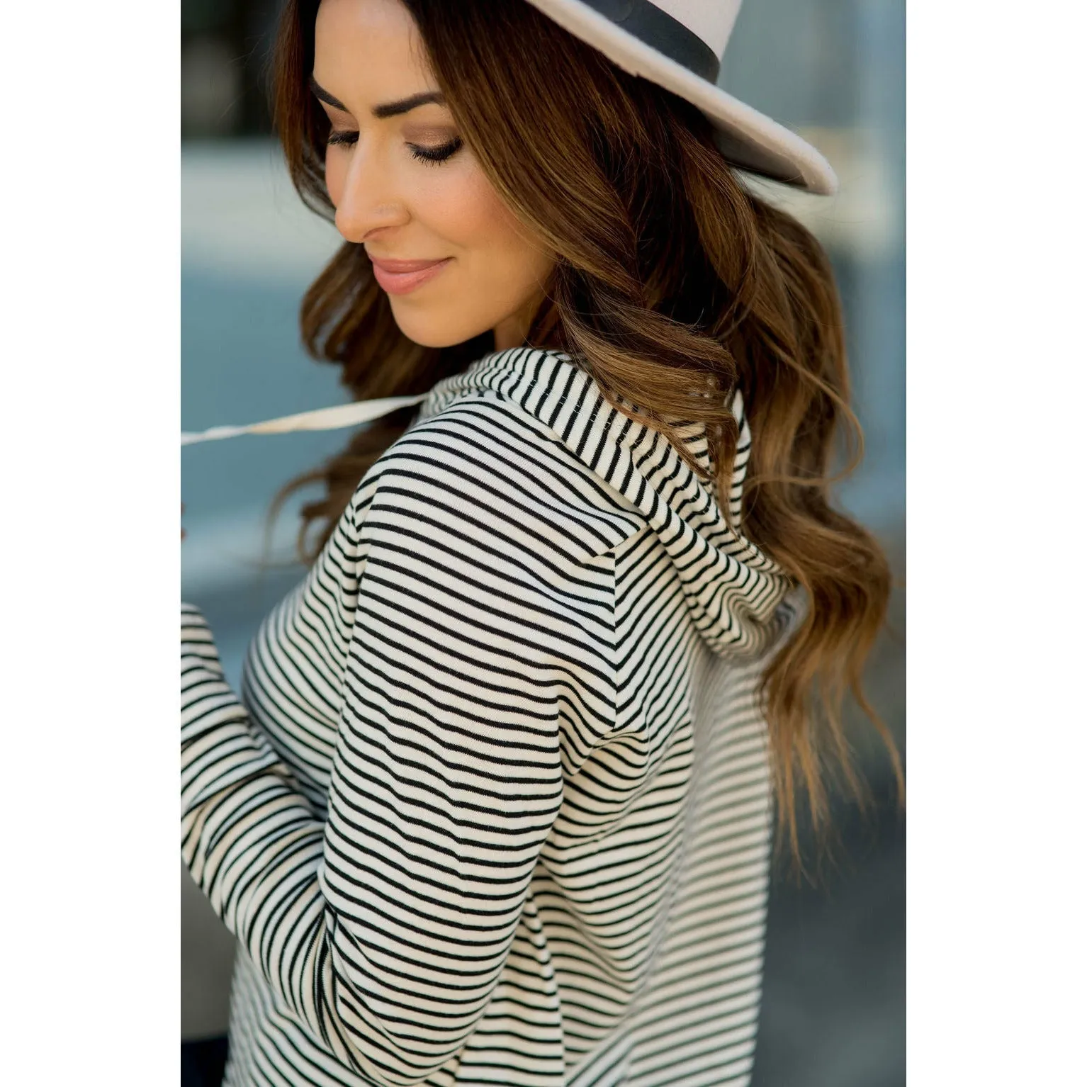 Striped Basic Hoodie