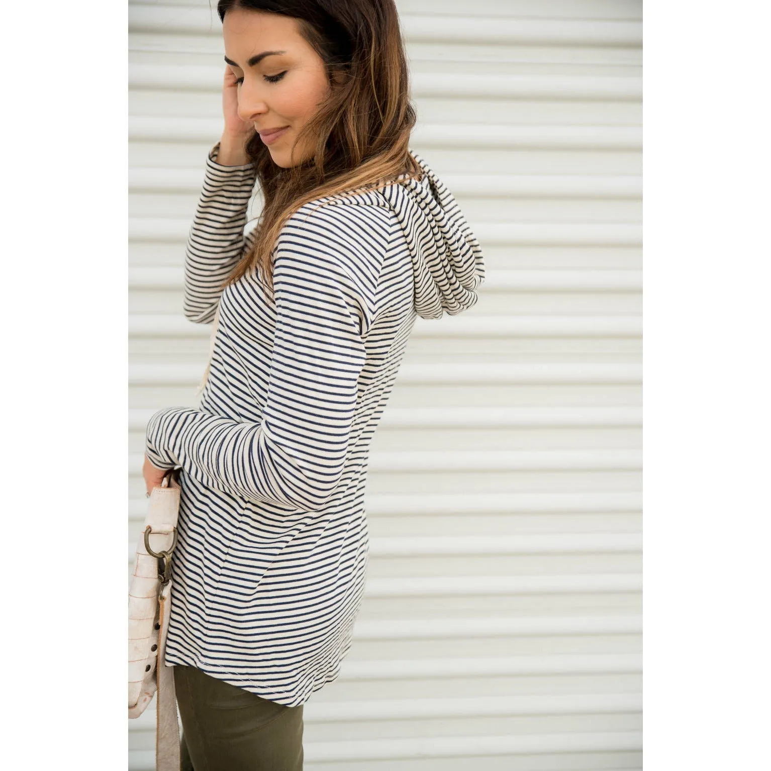 Striped Basic Hoodie