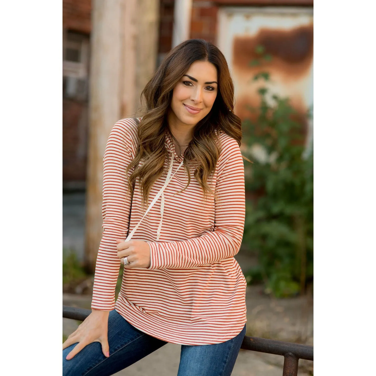 Striped Basic Hoodie