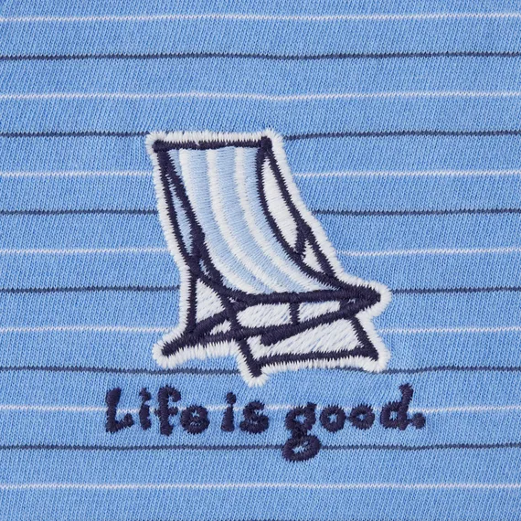 Striped Beach Chair Hooded Tee