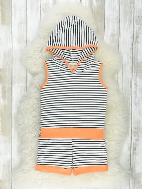 Striped Hoodie Tank Outfit
