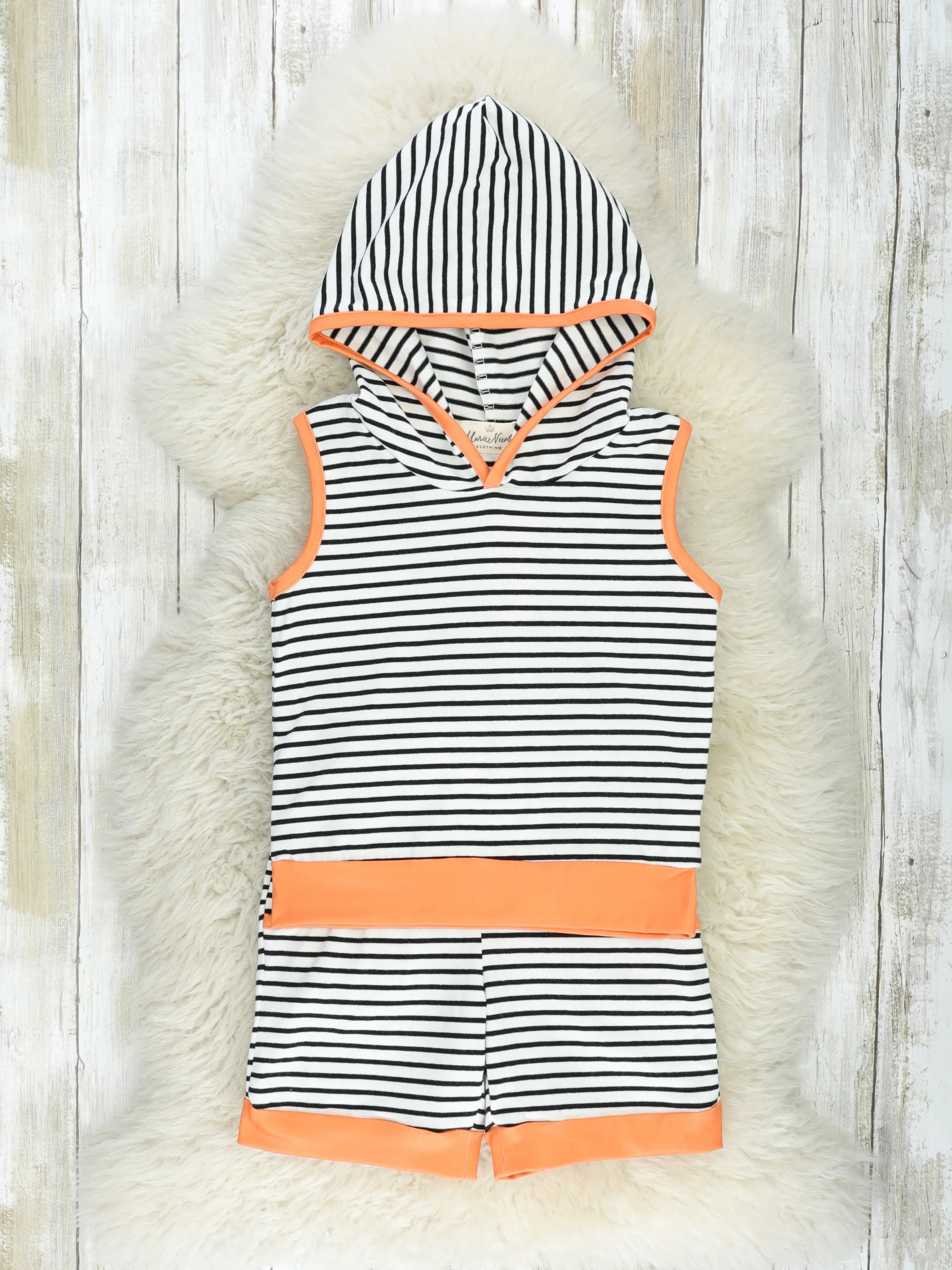Striped Hoodie Tank Outfit