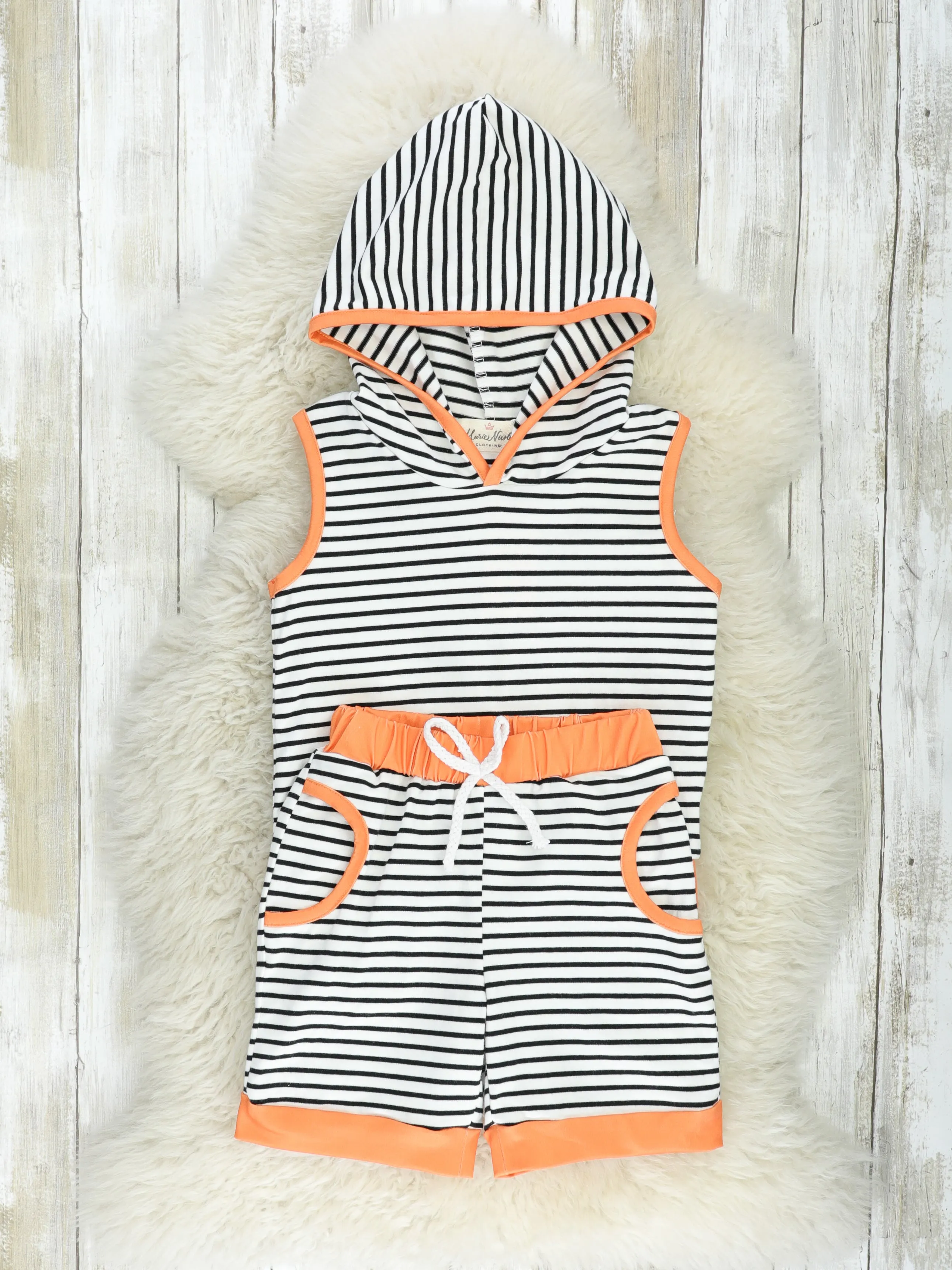 Striped Hoodie Tank Outfit