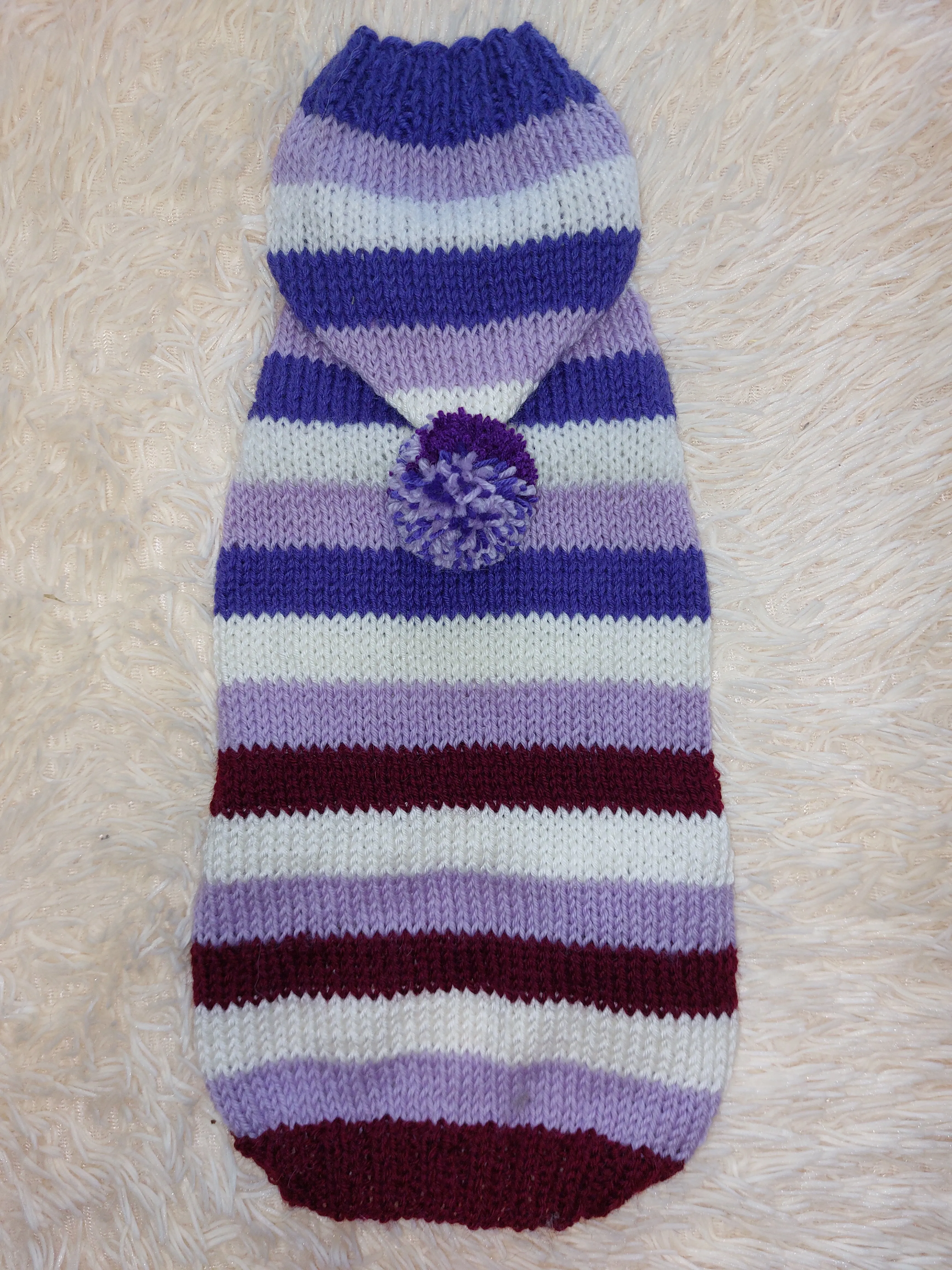 Striped sweatshirt for pets, hoodie for dogs, striped hoodie for dachshund