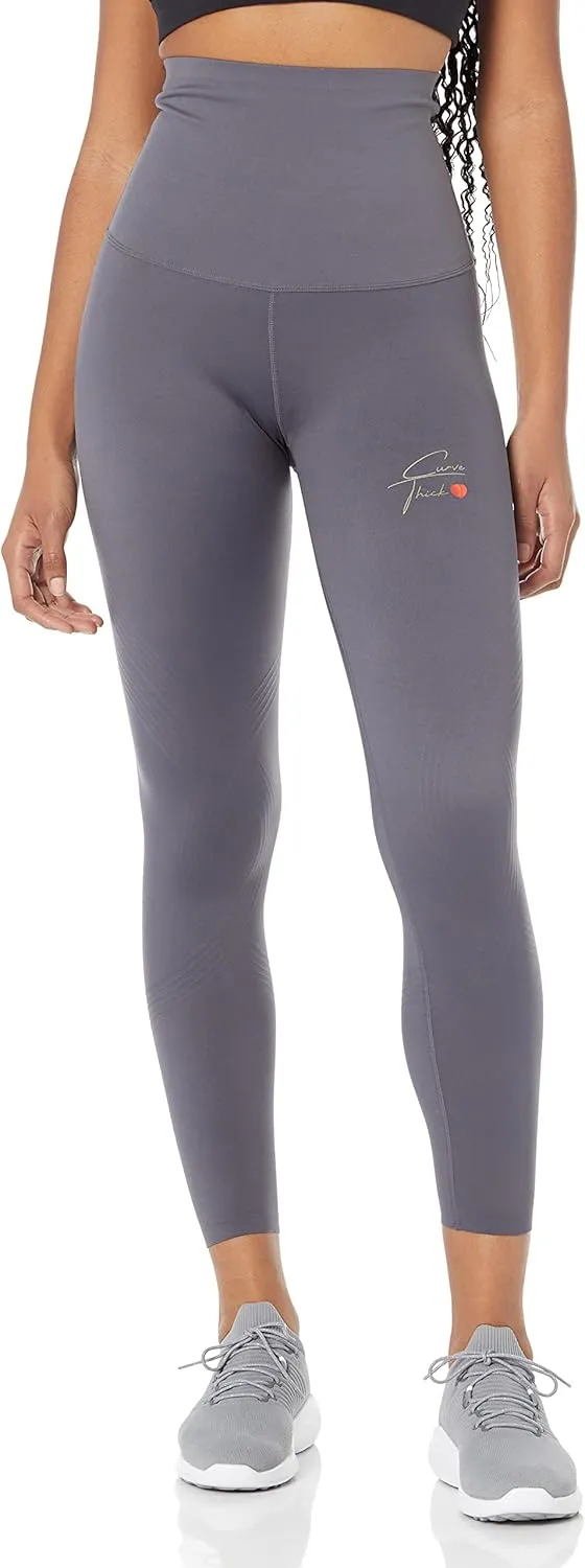Targeted Compression Tummy Control High Waist Active Wear Leggings Gray