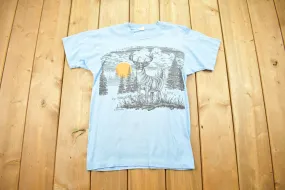 Vintage 1989 Deer Theme Graphic T Shirt