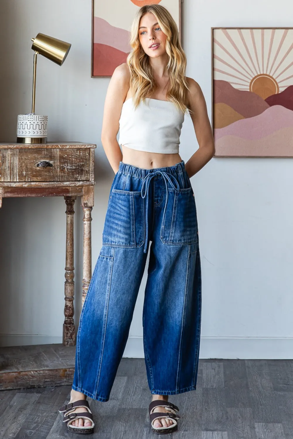 Washed Barrel Jeans