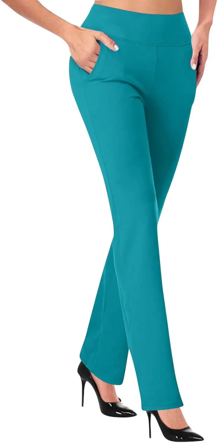 Womans Dress Pants Formal Work Trousers High Waist Slim Fit Casual Yoga Pants Stretchy Skinny Business Office Slacks