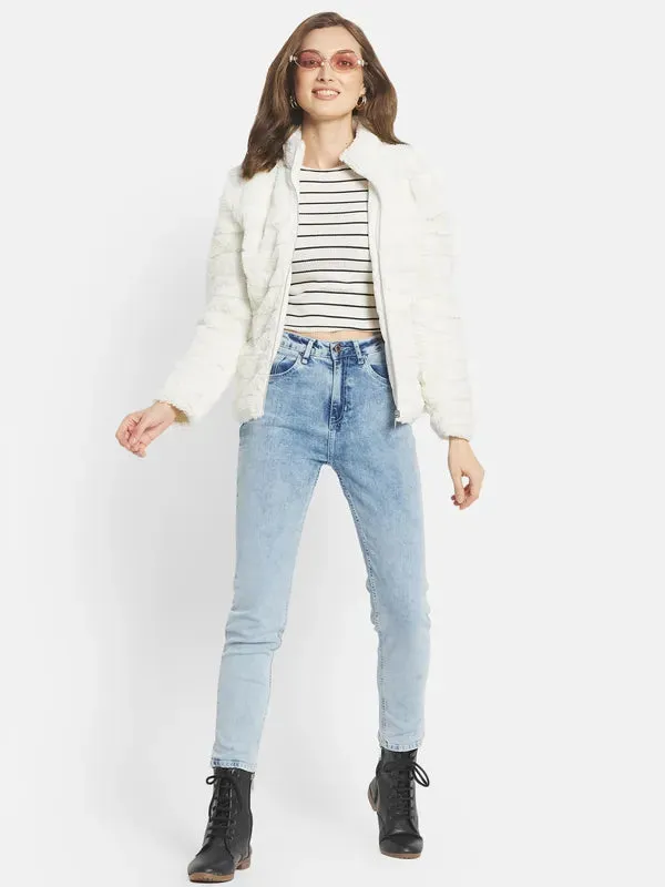 Women Solid Padded Jacket