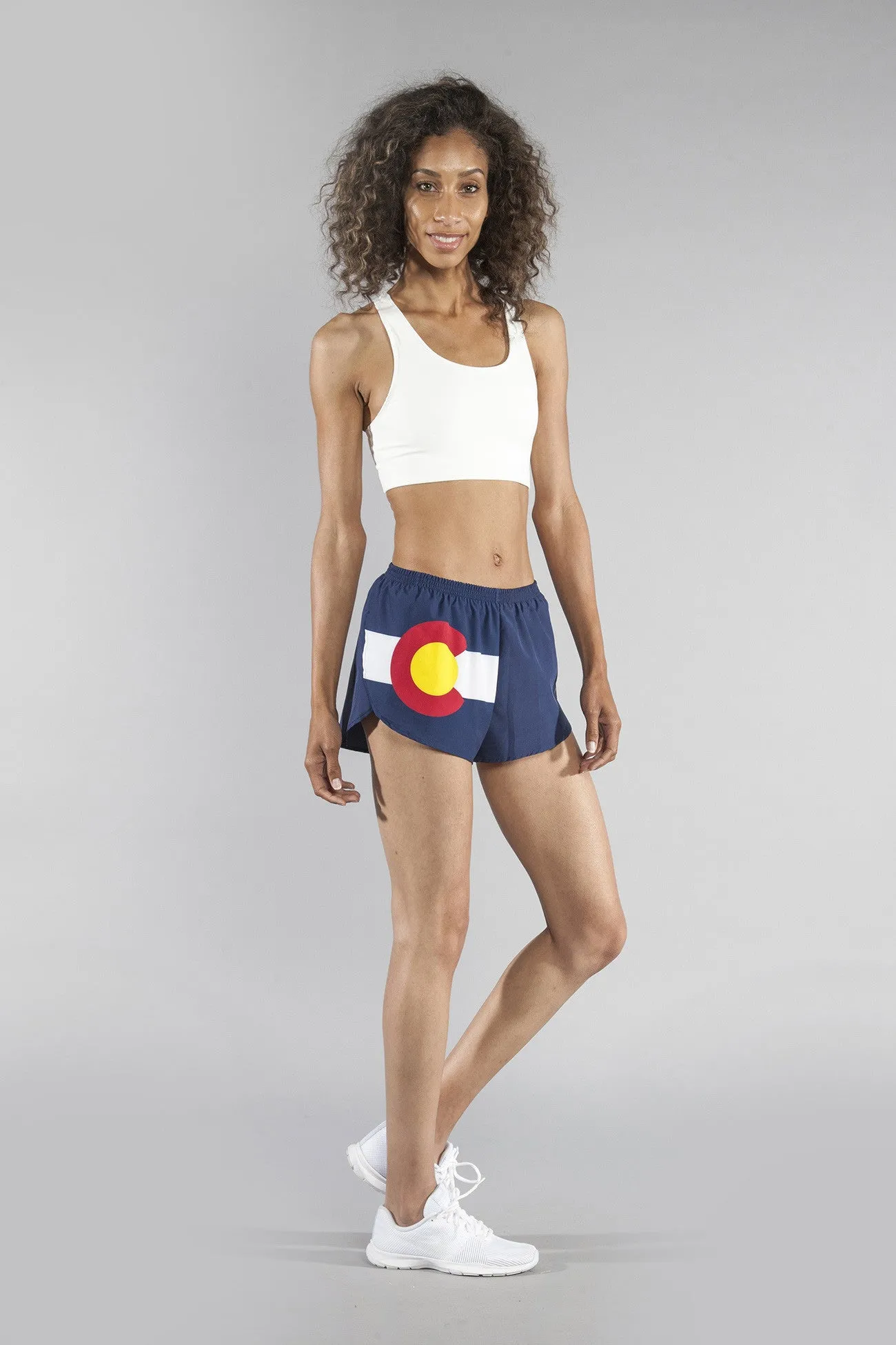 Women's 1" Elite Split Flag Shorts - Colorado