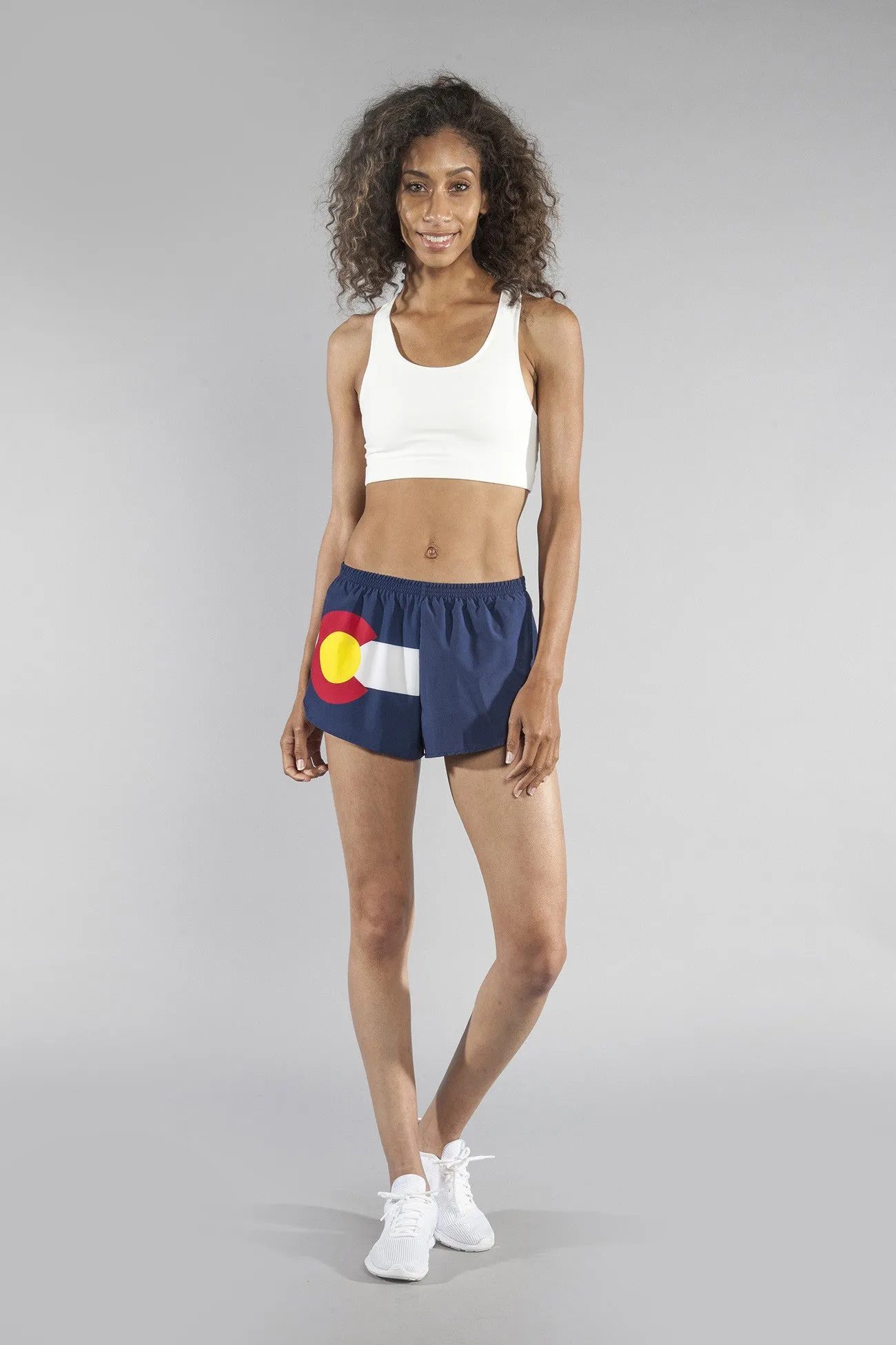 Women's 1" Elite Split Flag Shorts - Colorado