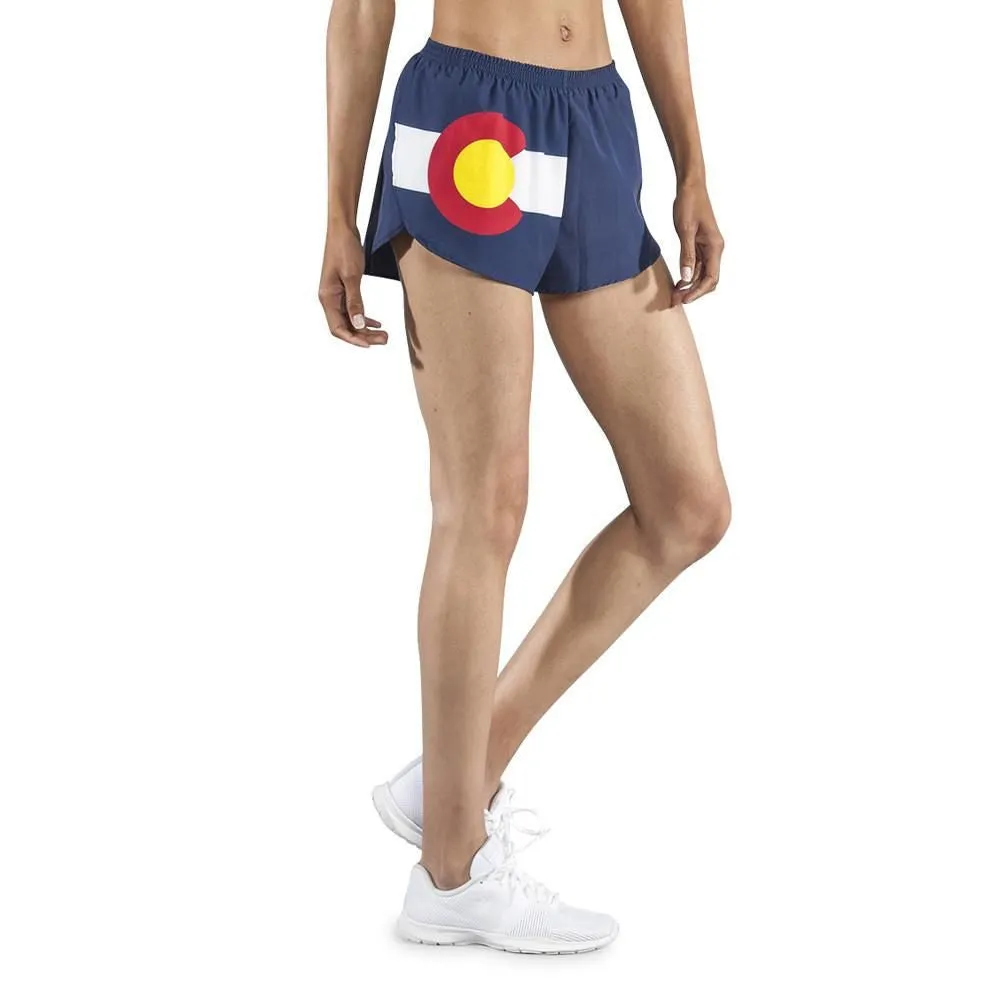 Women's 1" Elite Split Flag Shorts - Colorado