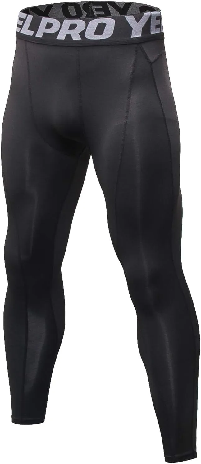 Yuerlian Men's Compression Pants Cool Dry Baselayer Tights Leggings